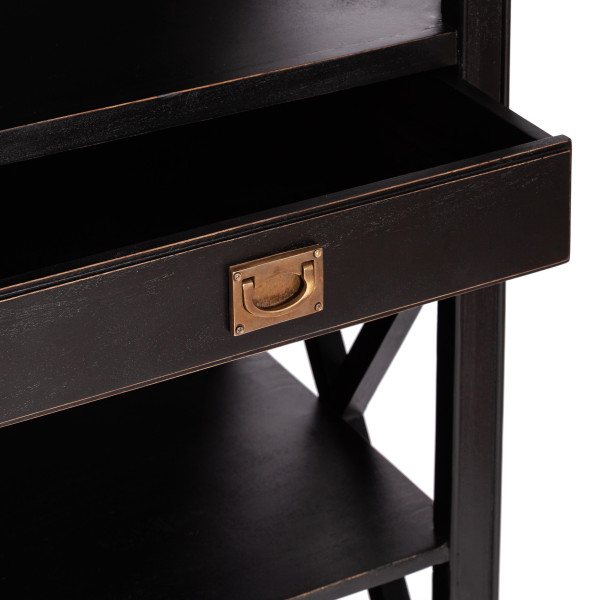 Библиотека Secret de Maison BLACK LABEL (mod. DA-2379) дерево манго/мдф, 130х47х220 см, черный фото № 7