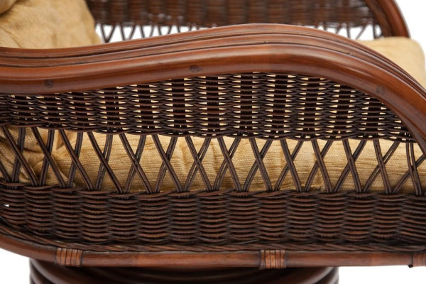 Кресло-качалка из ротанга «Андреа релакс медиум» (Andrea relax medium) + Подушка (Pecan washed) фото № 7