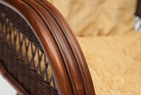 Кресло-качалка из ротанга «Андреа релакс медиум» (Andrea relax medium) + Подушка (Pecan washed) фото № 8