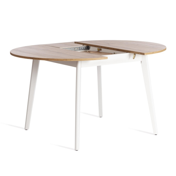 Стол обеденный SVELTO ДСП, 105 х 105 (140) х 74.5 см, Дуб Вотан/белый фото № 5