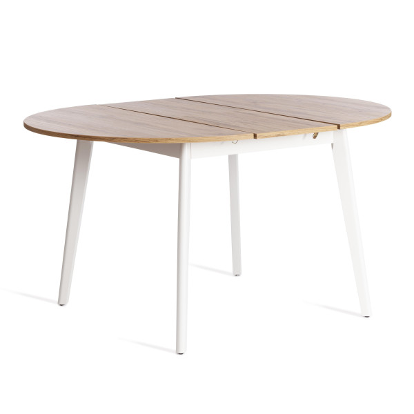 Стол обеденный SVELTO ДСП, 105 х 105 (140) х 74.5 см, Дуб Вотан/белый фото № 4