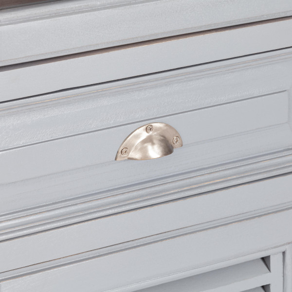 Витрина Secret De Maison BRIGHTON ( mod.DA-2168А ) дерево акации/МДФ, 56х40х210 см, Antique grey/grey wash фото № 8