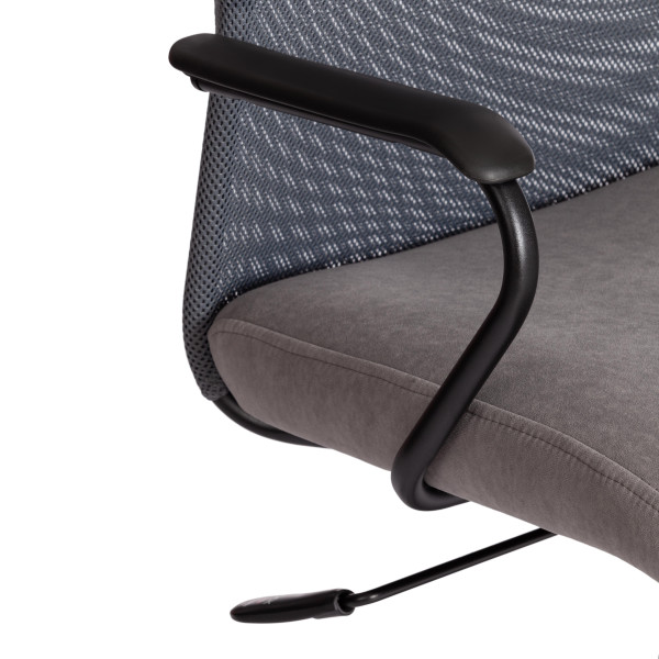 Кресло PRACTIC (мп) флок/кож/зам , серый/металлик, 29/W-12/36 фото № 7