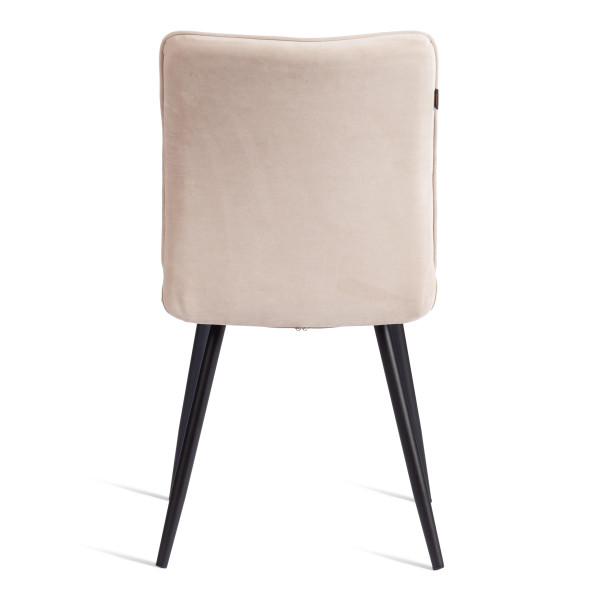 Стул обеденный Bari разборный, ткань велюр, 44х60х91, молочный/черный, (Porsche 2) фото № 4